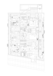 Dům pro umělce v Londýně navrhlo studio Apparata. Umožňuje obyvatelům měnit dispozice bytů, podporuje komunitní život a představuje model flexibilního a sociálně udržitelného bydlení. (půdorys)