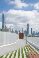 Park od studia Crossboundaries v čínském Šen-čenu