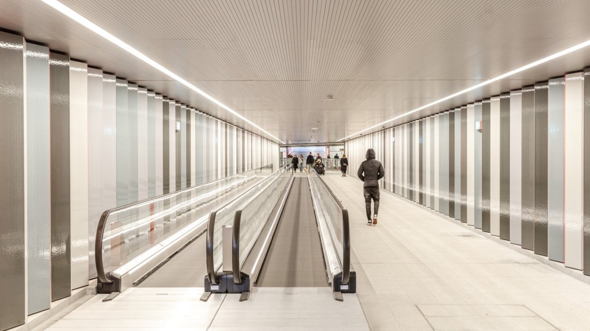 Stanice metra Nordhavn v Kodani od studií COBE + ARUP
