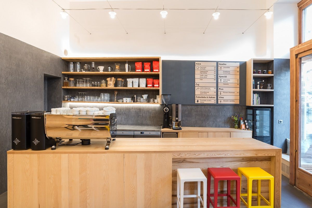 Monogram espresso bar, studio AEIOU