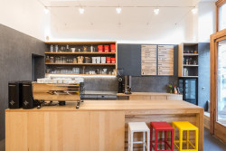 Monogram espresso bar, studio AEIOU