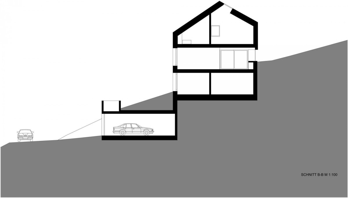 Dům 3B, Bottenwill, juri troy architects - řez