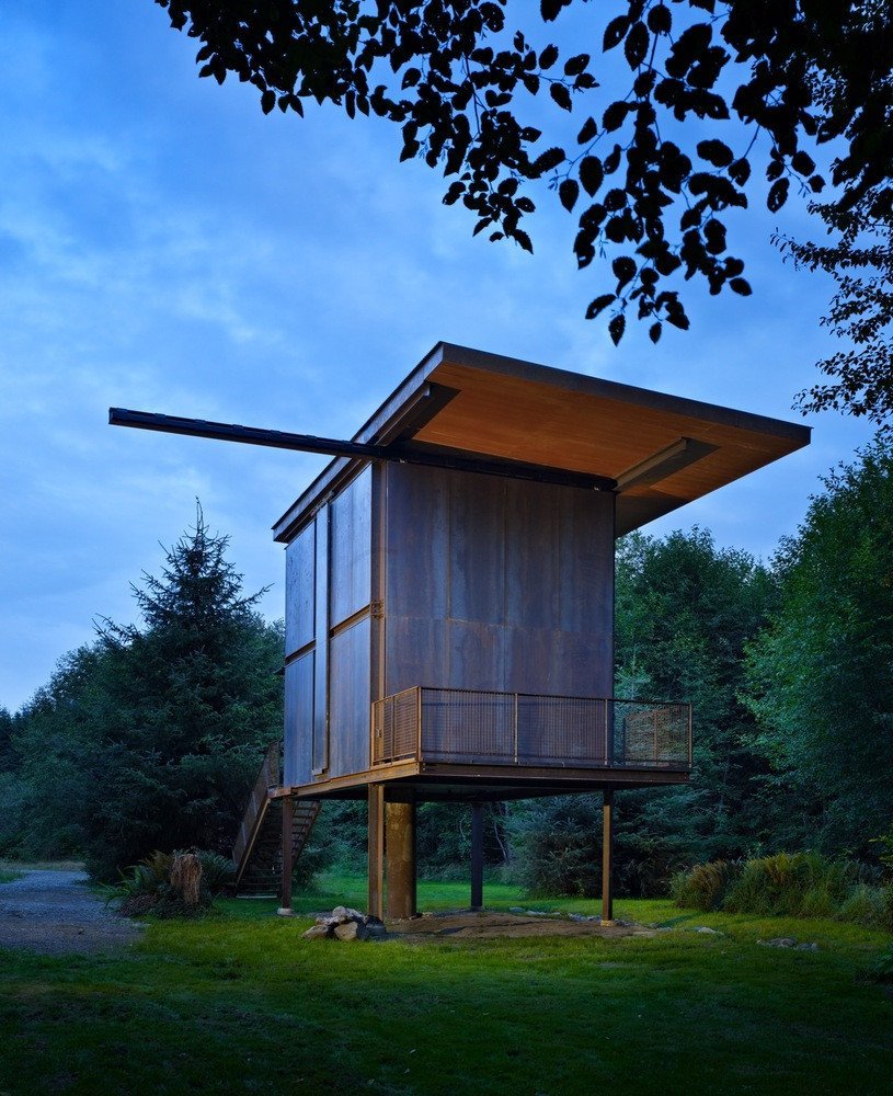 Chatka z oceli, Olson Kundig/ Tom Kundig © Benjamin Benschneider