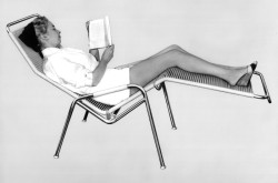 Woman on the Altorfer Lounger, the so-called Spaghetti Chair, 1949