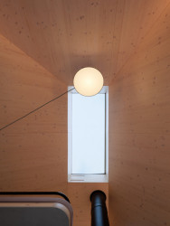 Světlík, kterým lze pozorovat hvězdy. (Domek ve vinici; Ark-Shelter, Archekta)