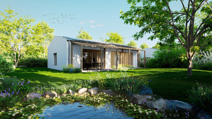 ZEO Grove, kompaktní a úsporný. Společnost ZEO Homes má v nabídce i další varianty typových domů.