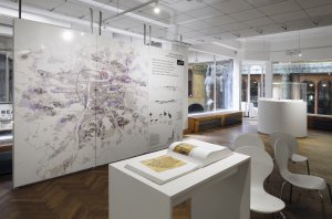 Expozice výstavy Ideální Velká/ Malá Praha, 1919/ 2019 v Galerii Lucerna.