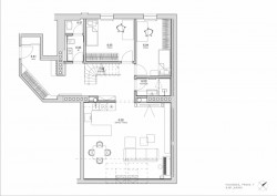 Půdorys spodního patra - návrh