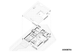 Rodinný dům v obci Borinka na Slovensku, ateliér Kubis Architekti: Axonometrie