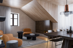 Návrh apartmánu Na Klecandě v Krkonoších od Terezy Stambolijské