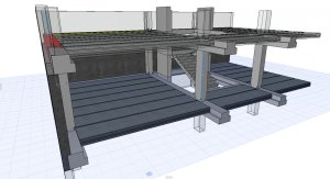 ukázka modelu pasportu budovy školy SPŠ stavební Josefa Gočára v Praze 4 na Pankráci v Archicadu