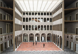 OMA, Fondaco dei Tedeschi, vnitřní dvůr, model – foto
