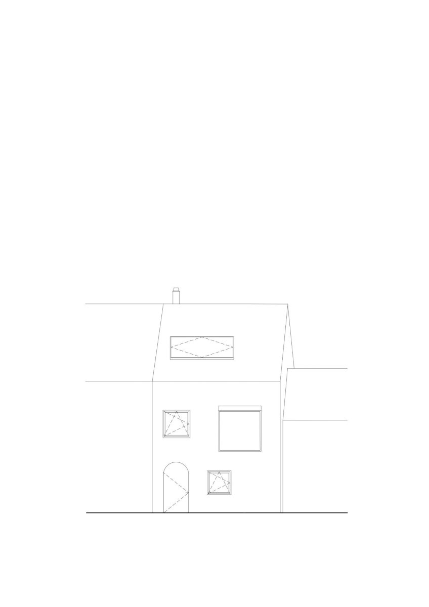 Pohled (Rodinný dům v Senici na Hané, TŘI.ČTRNÁCT architekti)