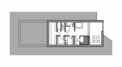 stempel & tesar architekti, Rodinný dvojdům v Českém ráji, půdorys 1. PP – foto