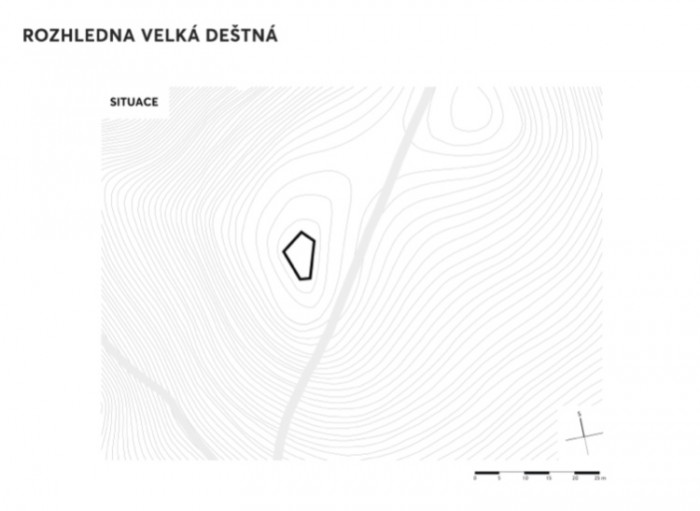 Rozhledna Velká Deštná, Architekti.in, situace