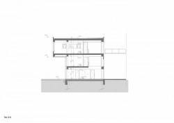 Výrobní a administrativní objekt firmy Pilana Karbid v Hulíně, Ellement architects, řez A-A