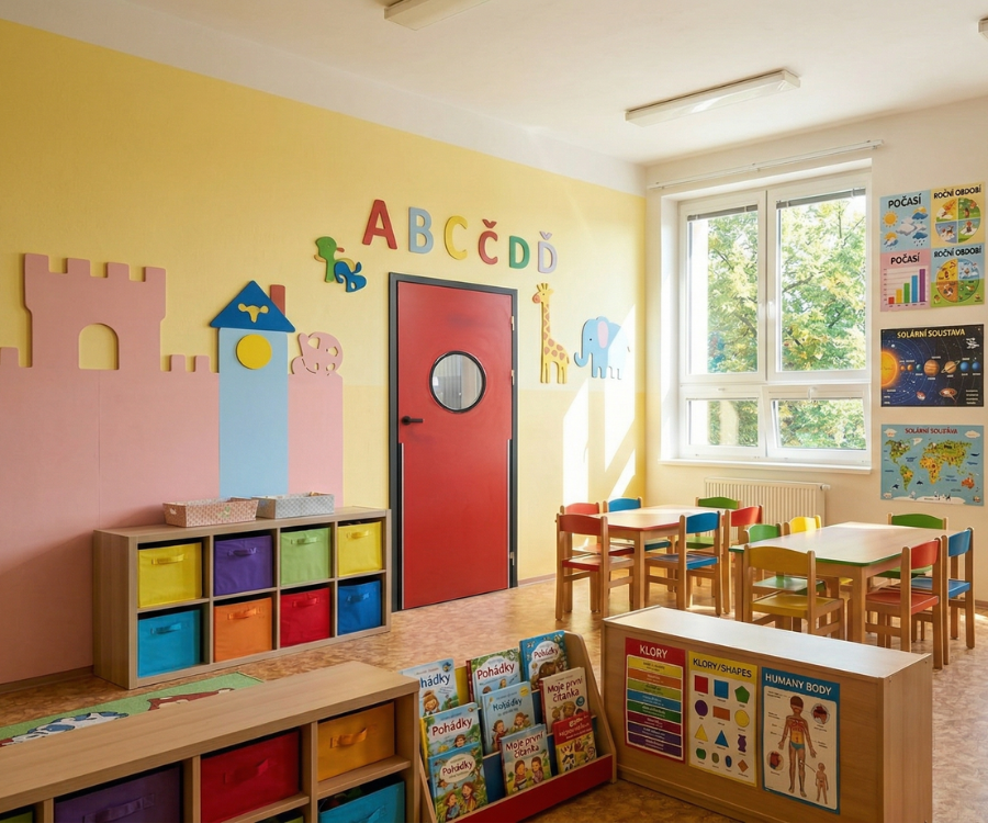 Dveřní systém Seguridad Pro+ od společnosti DOORNITE představuje profesionální technické řešení navržené speciálně pro školy a školky.