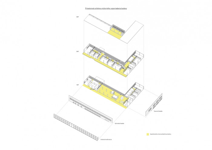 Administrativní budova GA DRILLING, prostorové schéma, Roman Zitnansky architecture, GutGut