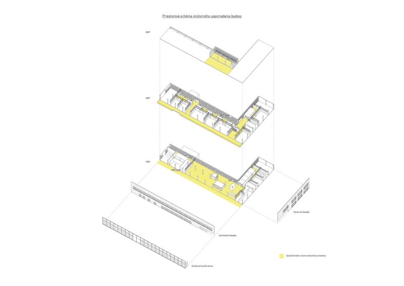 Administrativní budova GA DRILLING, prostorové schéma, Roman Zitnansky architecture, GutGut