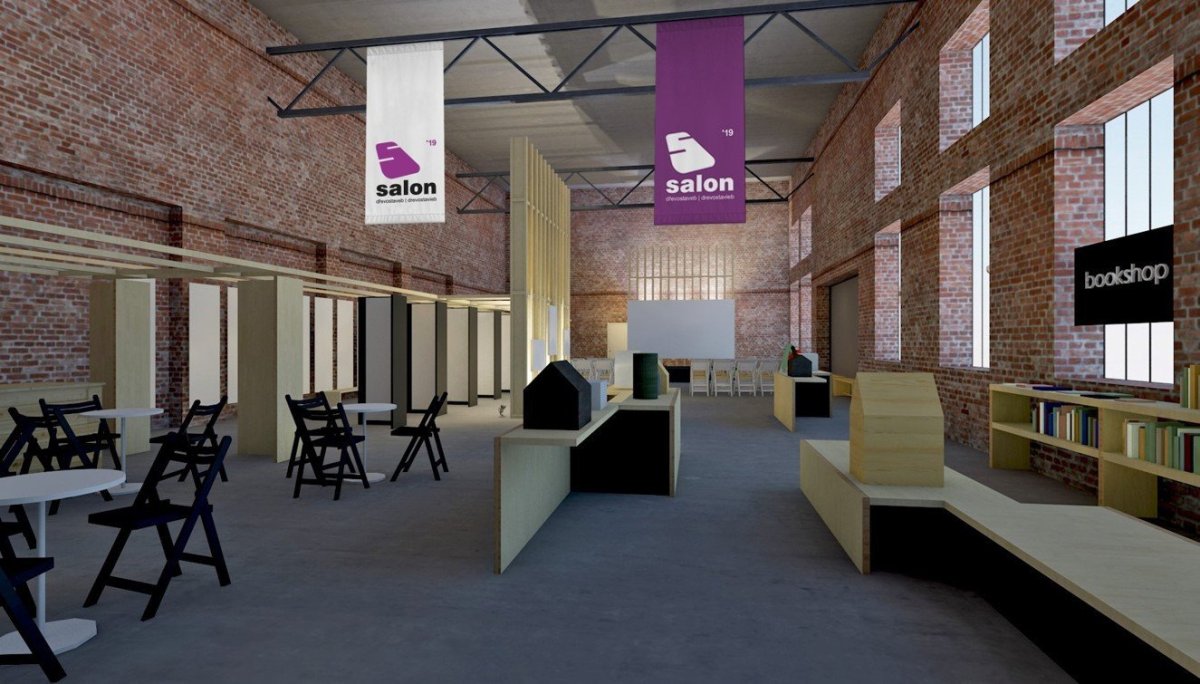 Salon dřevostaveb 2019, vizualizace výstavy ve Vnitrobloku.