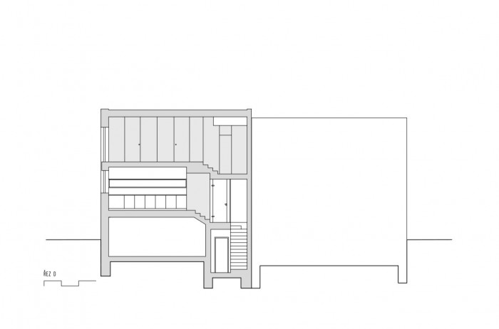 Rodinný dům Praha - Čimice, řez, Machar & Teichman