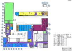 2D projektová dokumentace byla generována z celkového 3D/BIM modelu (příklad půdorysy).