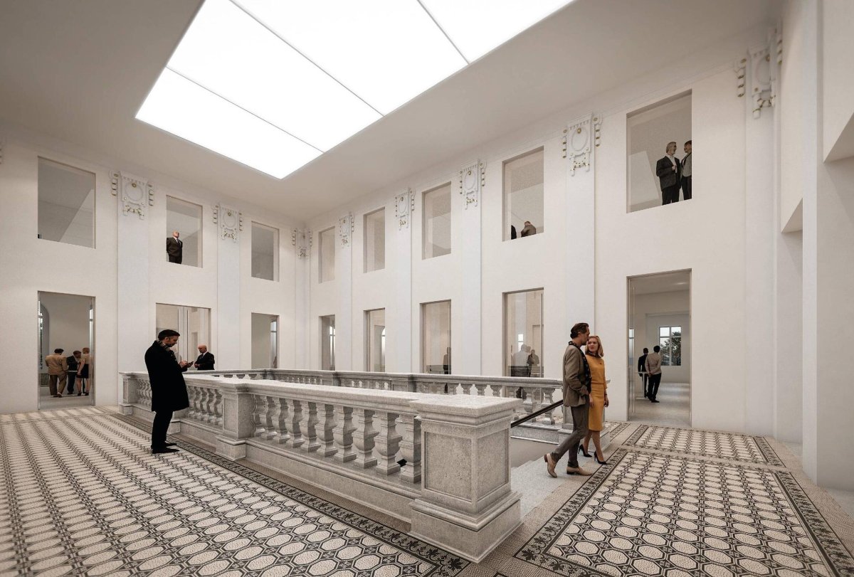 Rekonstrukce kulturního domu Slavia v Českých Budějovicích podle architektů z Chaix & Morel et Associés, Christiana Antona Pichlera a Jan Proksy. 