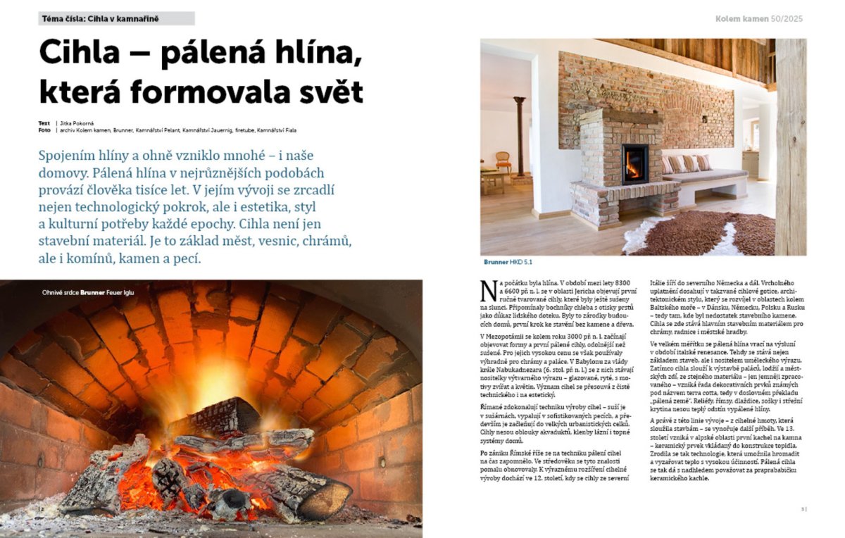 Jako zdroj inspirace s v časopise objevují reportáže i ukázky kamnářských realizací.