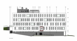 Novostavba II. Interní kliniky a geriatri v Olomouci, pohled JZ, Adam Rujbr Architects