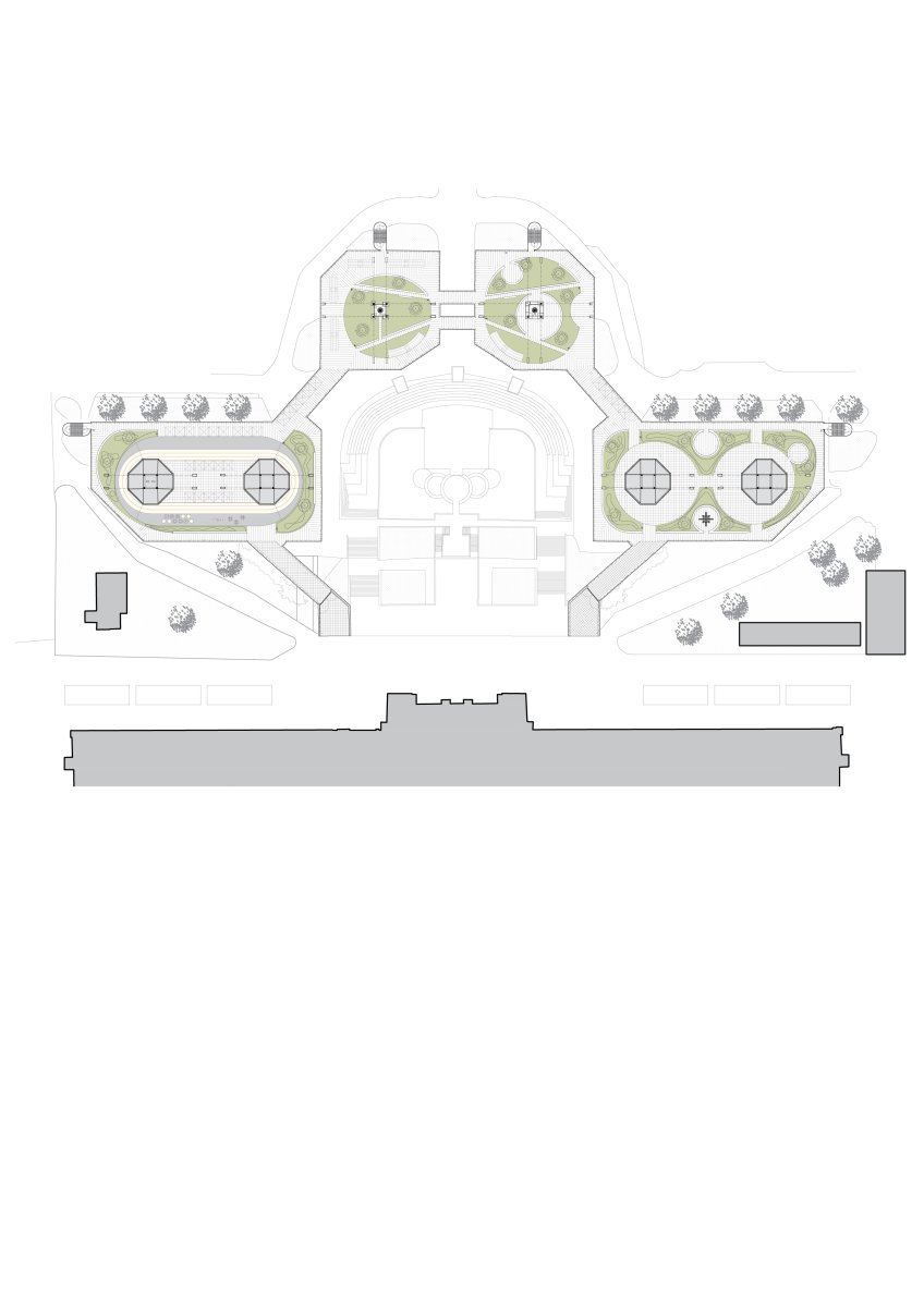 Půdorys (Rekonstrukce Křižíkových pavilonů na Výstavišti)