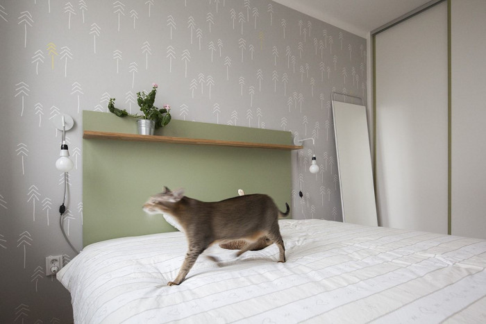 Rekonstrukce bytu v Dejvicích, ložnice