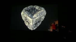 Michael Hansmeyer / Michael Hansmeyer Computational Architecture presentation. Work shown in the photo copyright of the associated author.