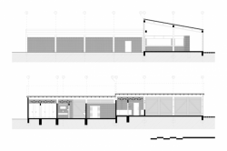 PROKŠ PŘIKRYL ARCHITEKTI, Zázemí biotopu v Honěticích u Kroměříže, řezy – foto
