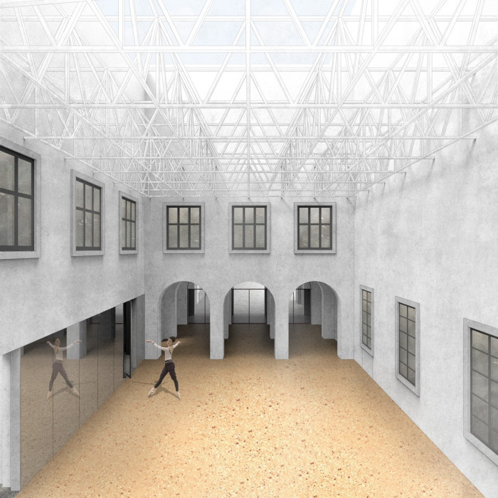 Resuscitace areálu České obce sokolské na Malé Straně, vizualizace, Jakub Herza