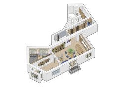 Byt v Praze-Vinohradech, Archistroj a Atelier HORIZONT: Axonometrie