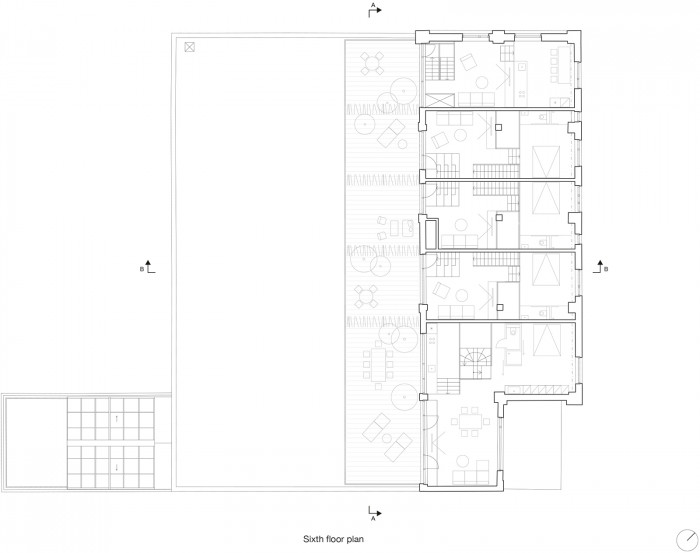 Mlýnica, půdorys 7 NP, GutGut