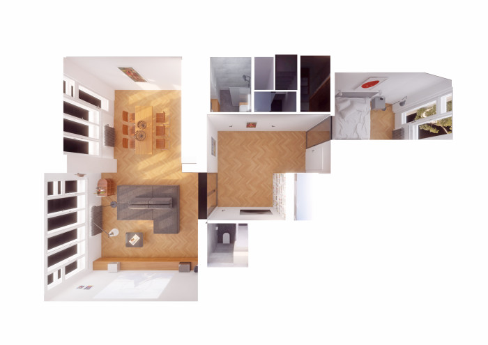 Byt Vršovice, 0,5 Studio/ Pavel Nový, Vít Svoboda