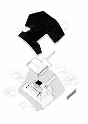 Zvířecí krematorium Věčná loviště, Petr Hájek ARCHITEKTI, axonometrie