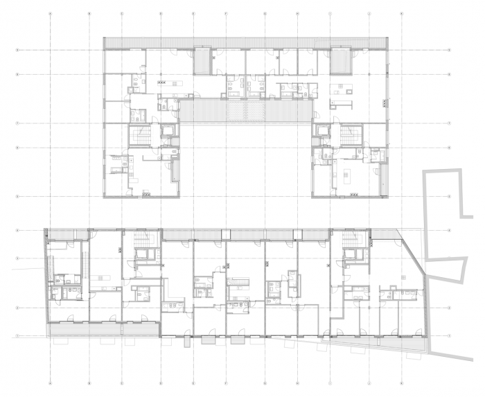 gutgut, JRKVC, DUN / Bytový dom na Dunajskej, půdorys 4. NP – foto