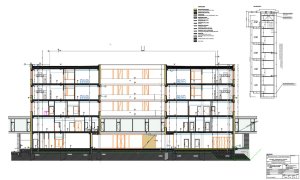 Novostavba II. Interní kliniky a geriatri v Olomouci, řezy, Adam Rujbr Architects