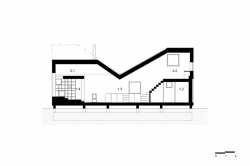 ASGK Design, Víkendový dům Zilvar, řez podélný – foto