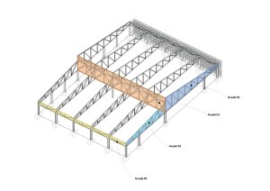 Axonometrie (Hangár ve Zbraslavicích, Studio Raketoplán)
