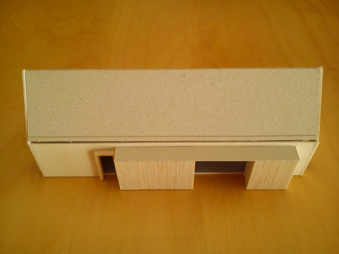 Dřevěný dům Lučatín, Jaro Krobot architekt, model