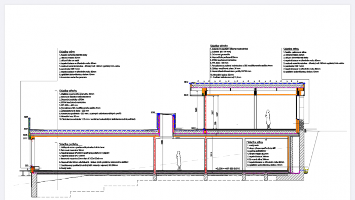 Mateřská školka v Nekoři, řez, MOLO ARCHITEKTI, zdroj : MOLO ARCHITEKTI