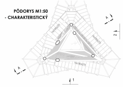 Tomáš Beneš, Vyhliadková věža na Dubni, půdorys charakteristický // 3. místo – foto