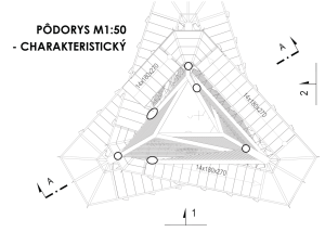 Tomáš Beneš, Vyhliadková věža na Dubni, půdorys charakteristický // 3. místo – foto