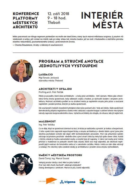 Interiér města, konference Platformy městkých architektů a Společnosti Petra Parléře