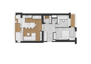 Houm ofis, Půdorys bytu, No Architects