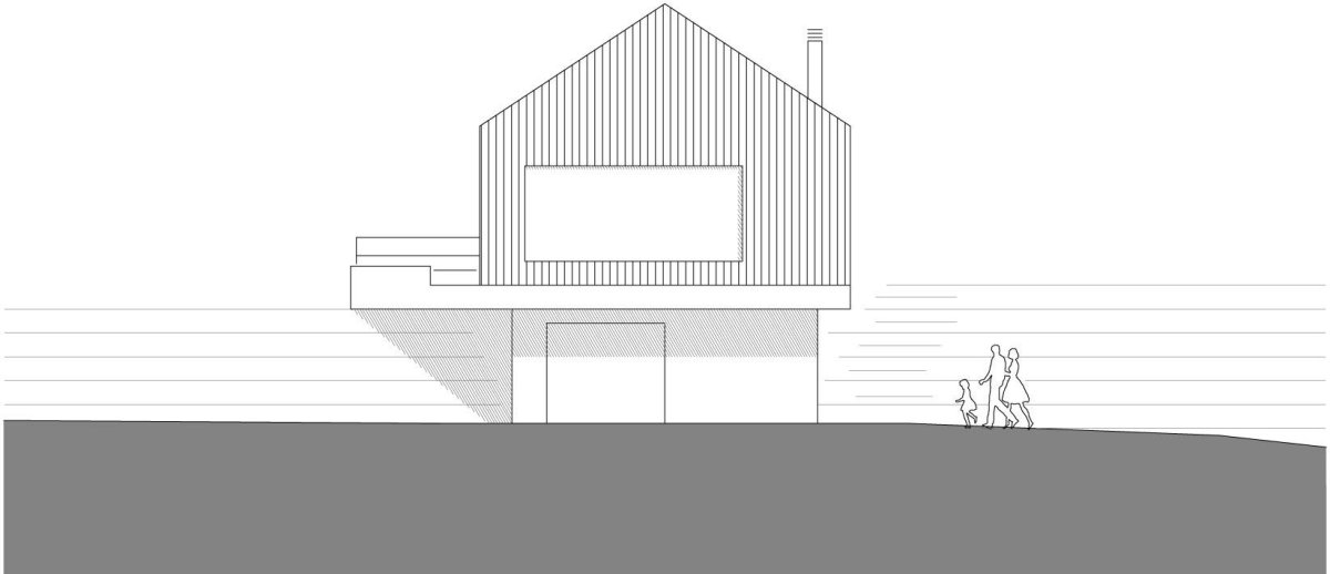 Dům u jezera Thurnberg, Backraum Architektur - pohled od jezera