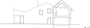 Rodinný dům v Písnici, daviddavidová architekti: Řez